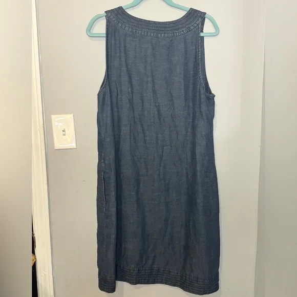 J. Jill Chambray Linen Shift Dress Extra Large - Picture 3 of 7